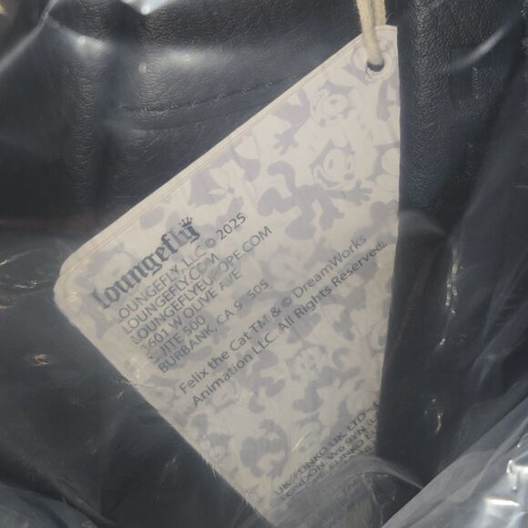 LOUNGEFLY Felix the Cat Cartoon Character Mini Backpack Black/White Bag NEW NWT main image 5